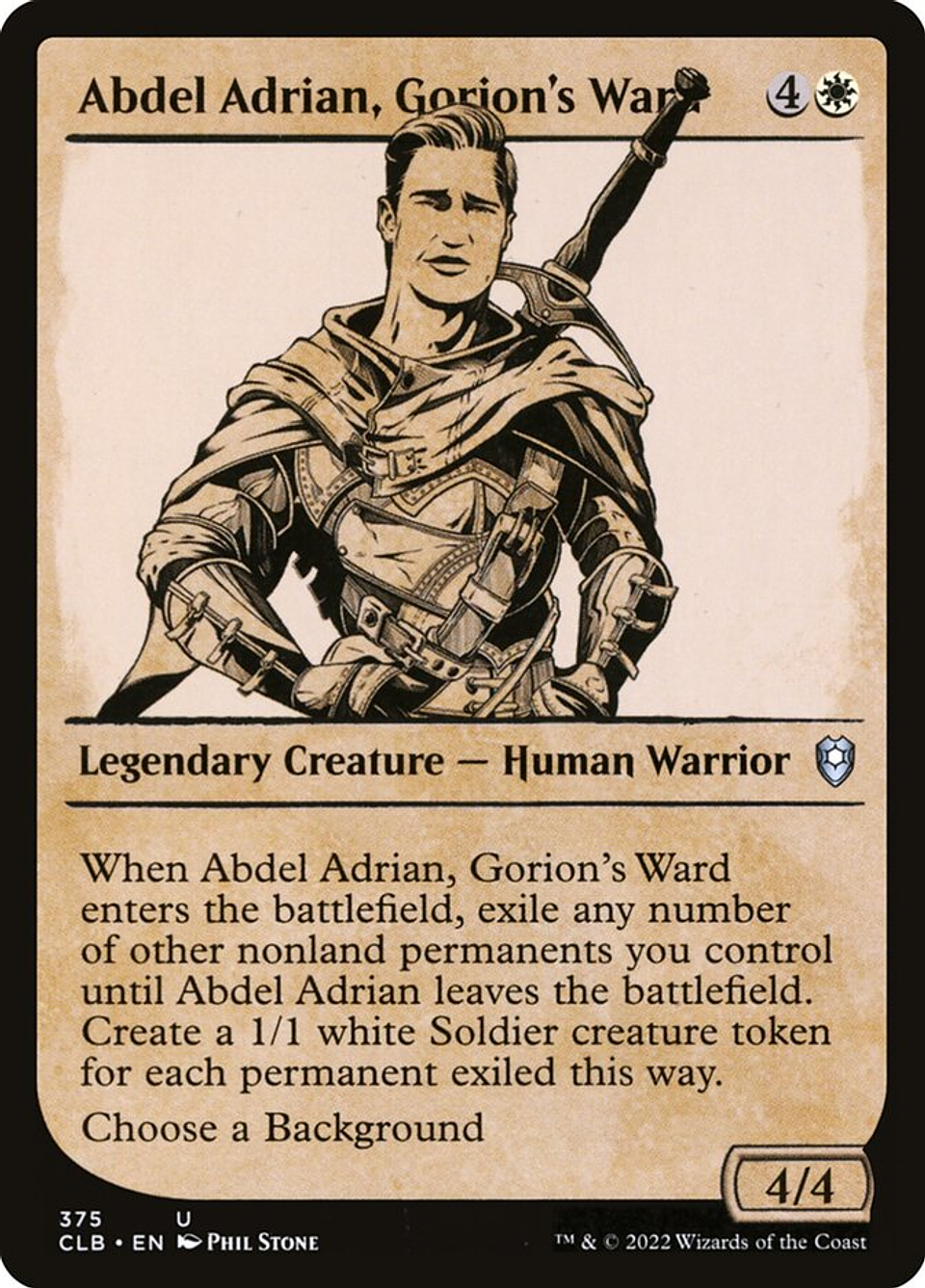 Abdel Adrian, Gorion's Ward (Showcase) | Español | NM | CLB 1