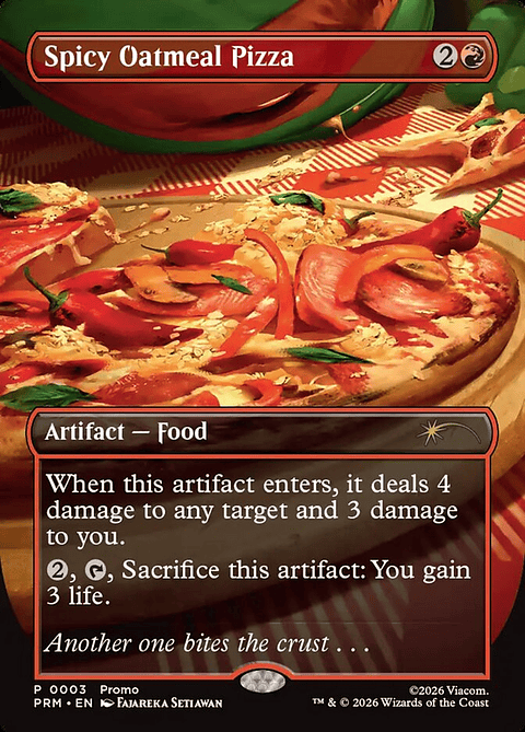 Spicy Oatmeal Pizza (Borderless) | Inglés | NM | PW26