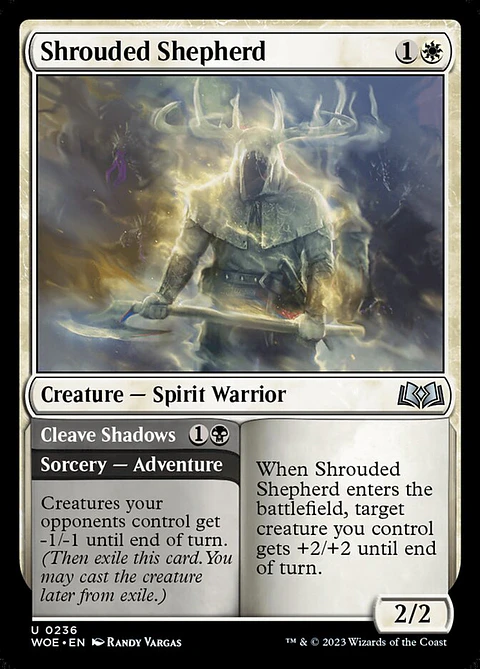 Shrouded Shepherd // Cleave Shadows | Inglés | NM | WOE