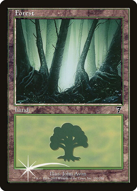 Forest (Retro Frame foil) | Inglés | NM | 7ED