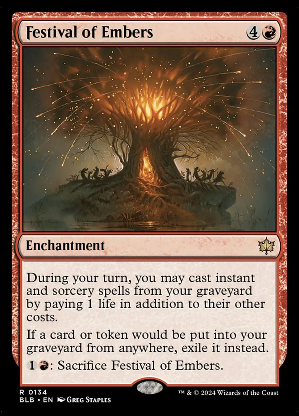 Festival of Embers (foil) | Español | NM | BLB 1