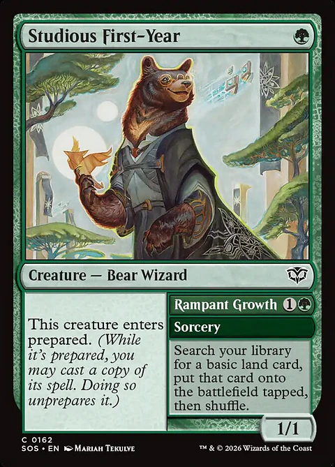 Studious First-Year // Rampant Growth (foil) | Inglés | NM | SOS