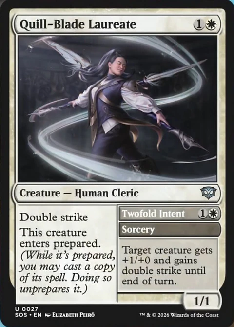 Quill-Blade Laureate // Twofold Intent (foil) | Inglés | NM | SOS