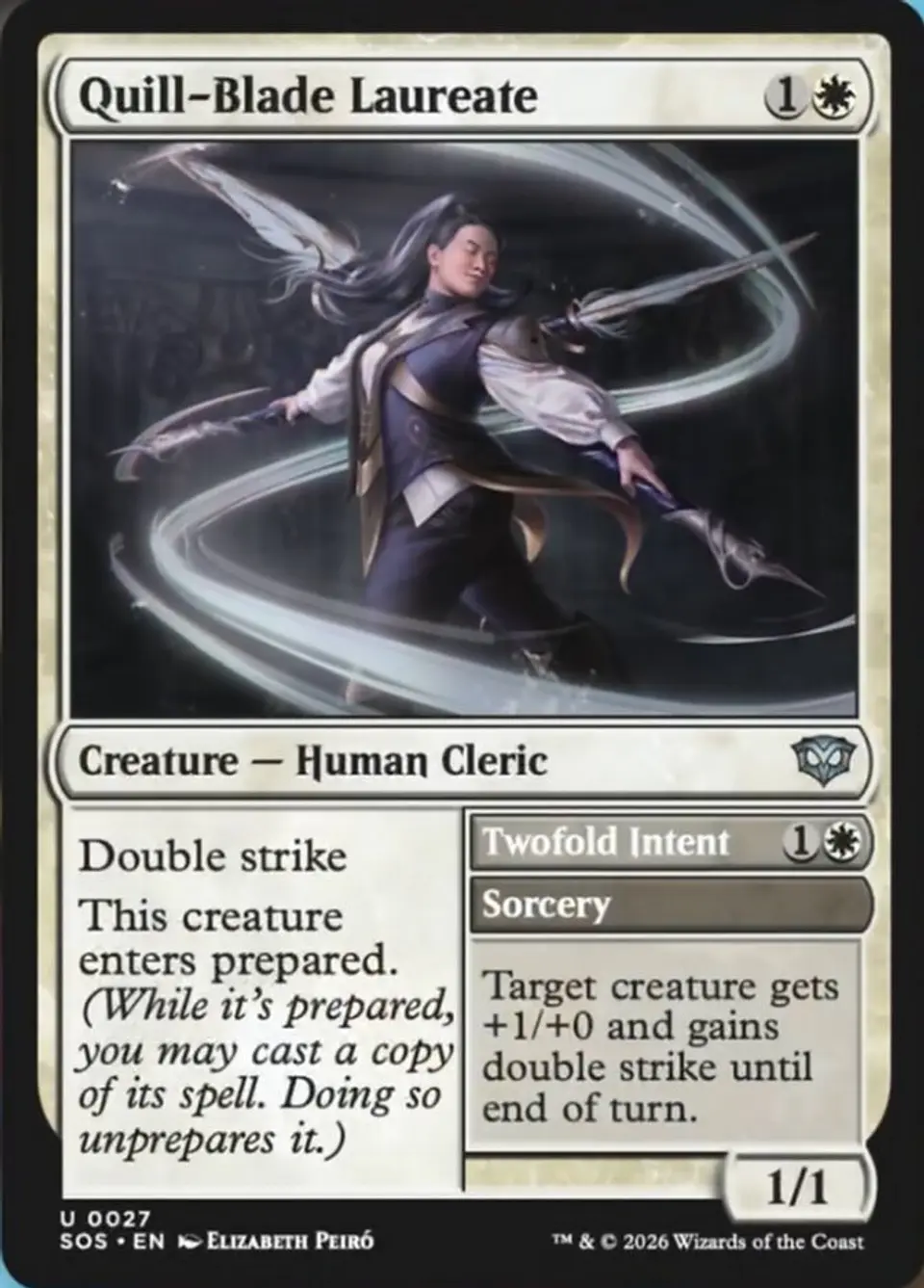 Quill-Blade Laureate // Twofold Intent (foil) | Inglés | NM | SOS 1