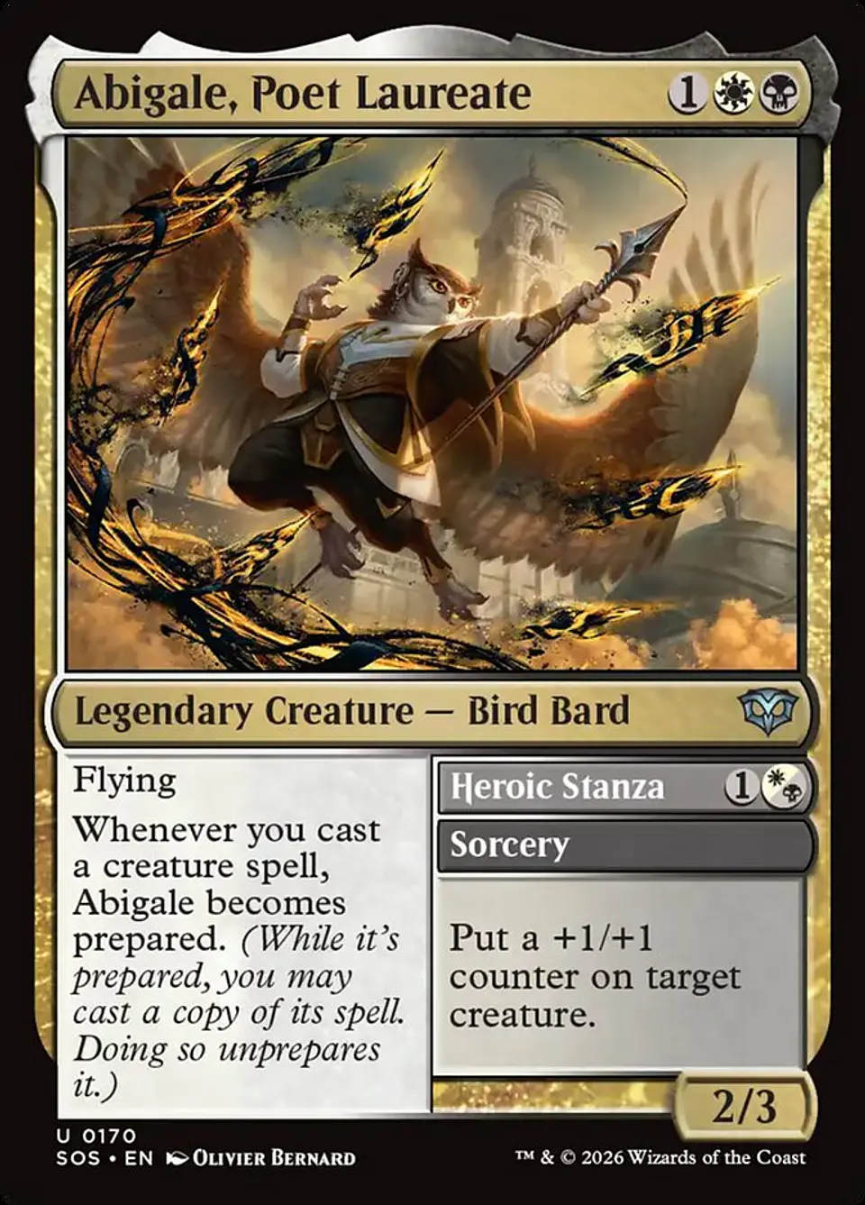 Abigale, Poet Laureate // Heroic Stanza (foil) | Inglés | NM | SOS 1