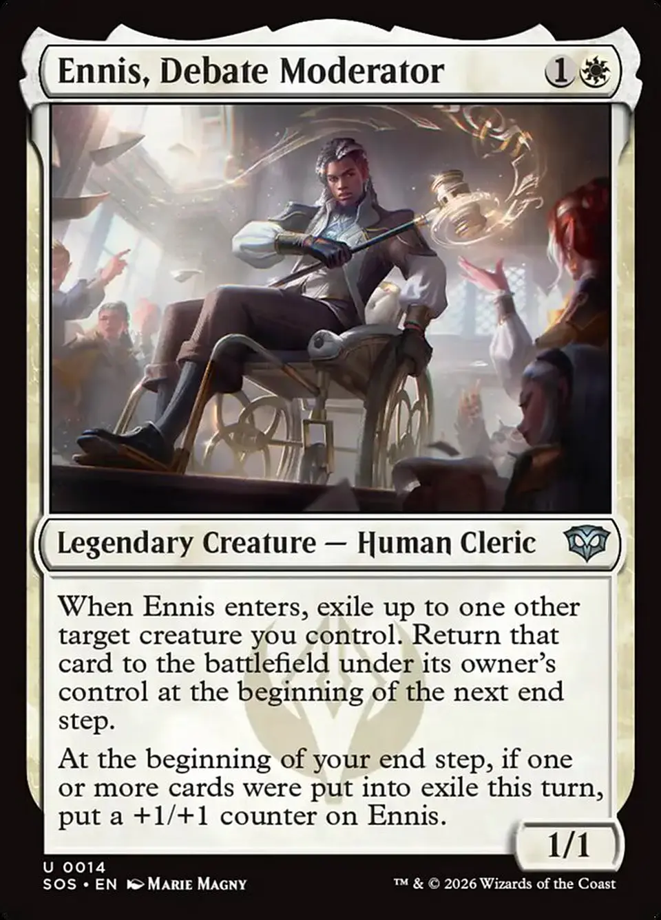 Ennis, Debate Moderator | Inglés | NM | SOS 1