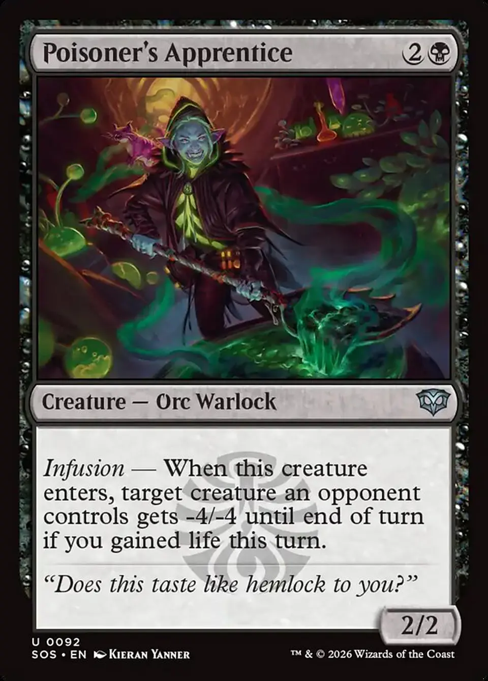 Poisoner's Apprentice | Inglés | NM | SOS 1