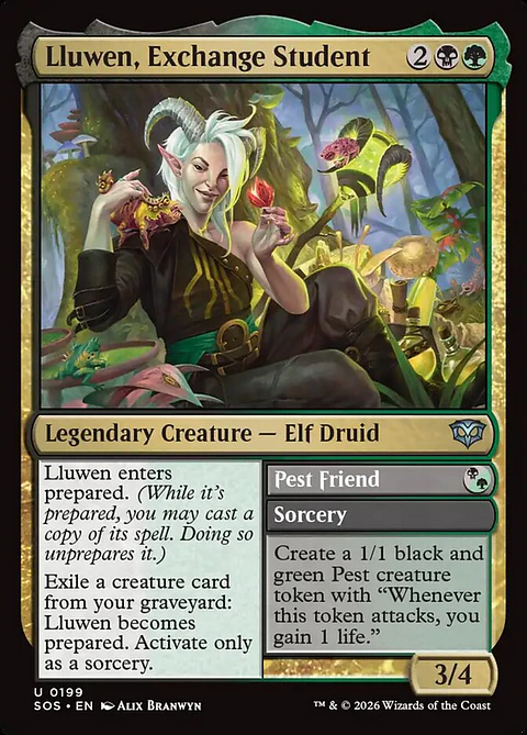 Lluwen, Exchange Student // Pest Friend (foil) | Inglés | NM | SOS