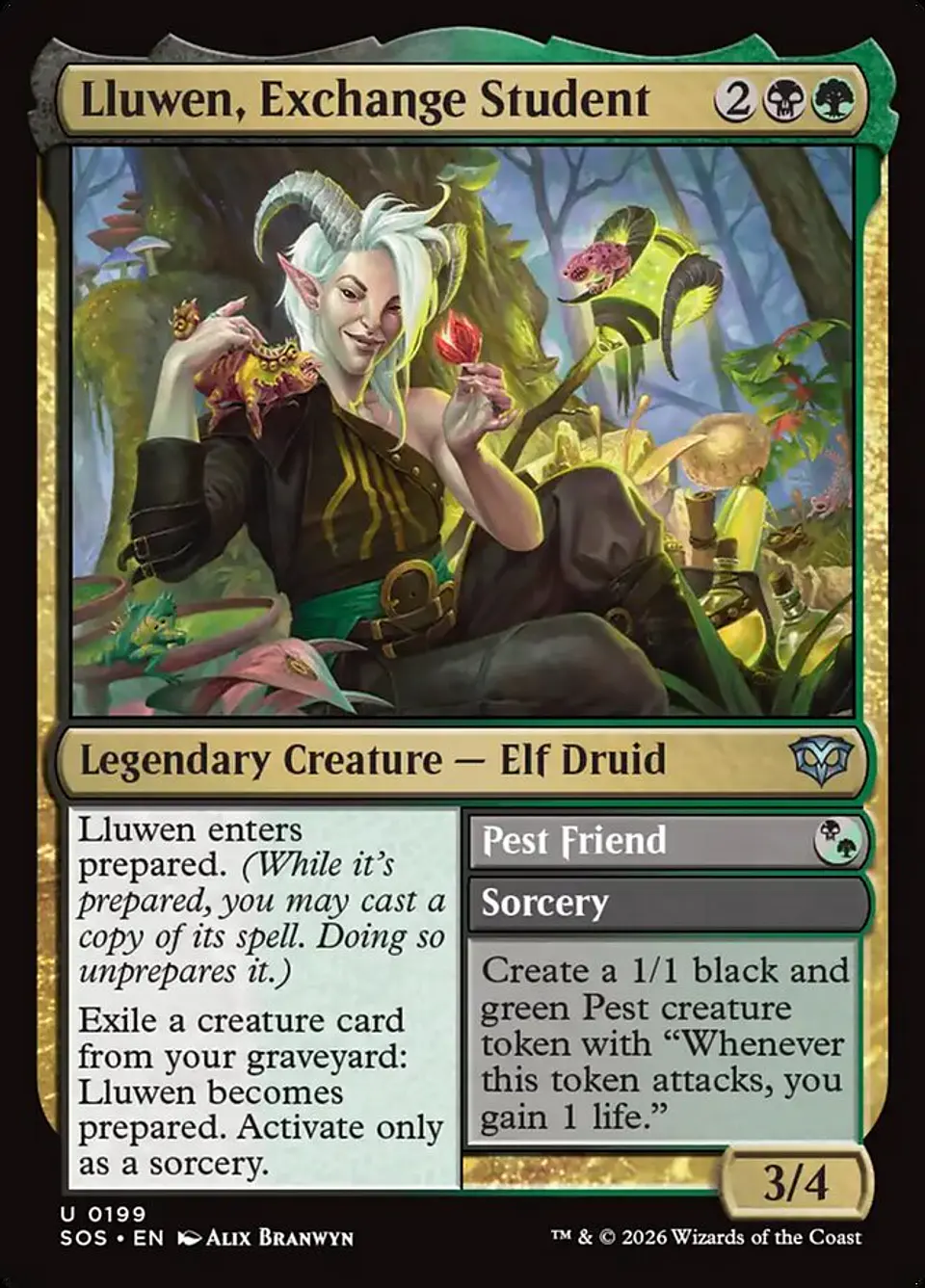 Lluwen, Exchange Student // Pest Friend (foil) | Inglés | NM | SOS 1