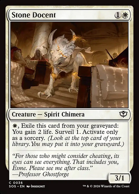 Stone Docent | Inglés | NM | SOS