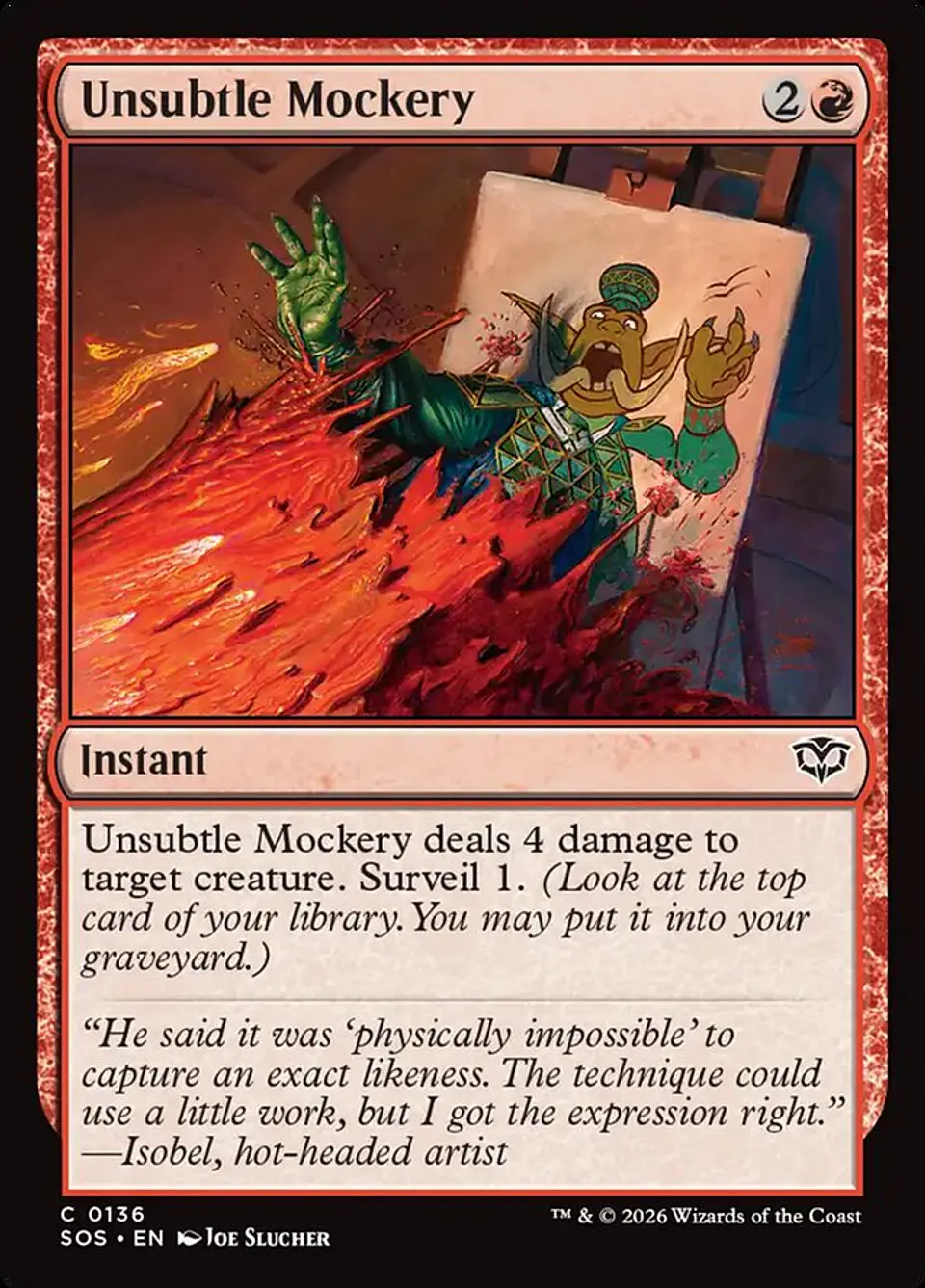 Unsubtle Mockery | Inglés | NM | SOS 1