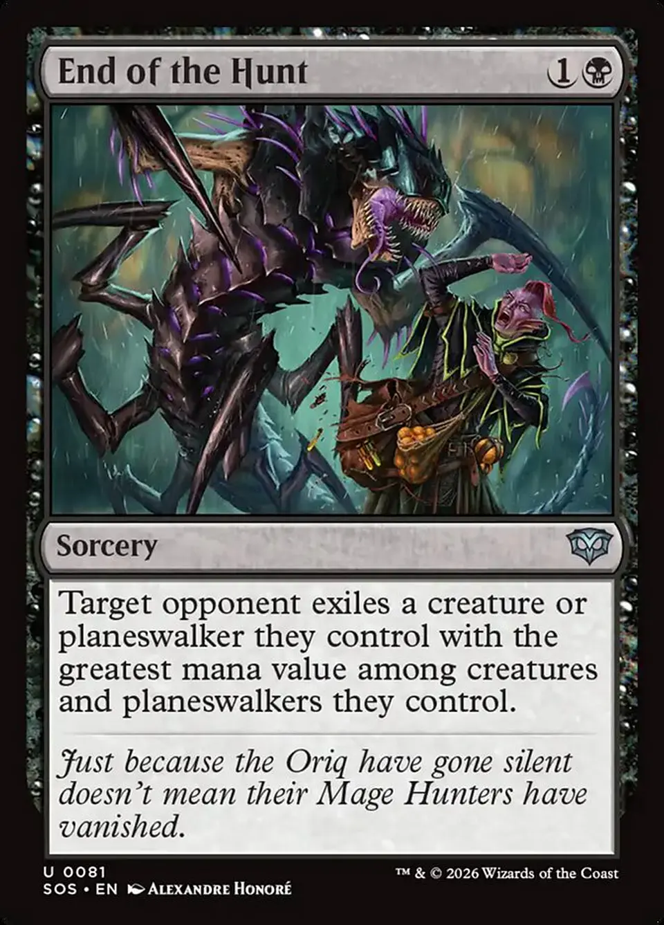 End of the Hunt | Inglés | NM | SOS 1