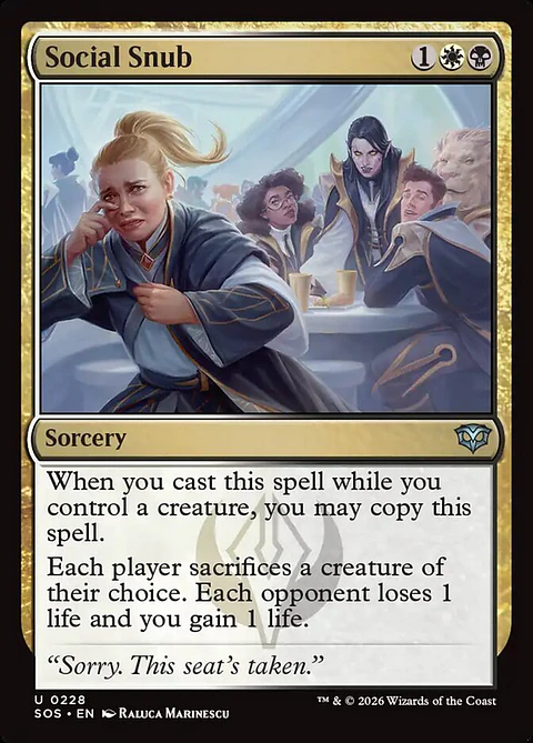 Social Snub | Inglés | NM | SOS