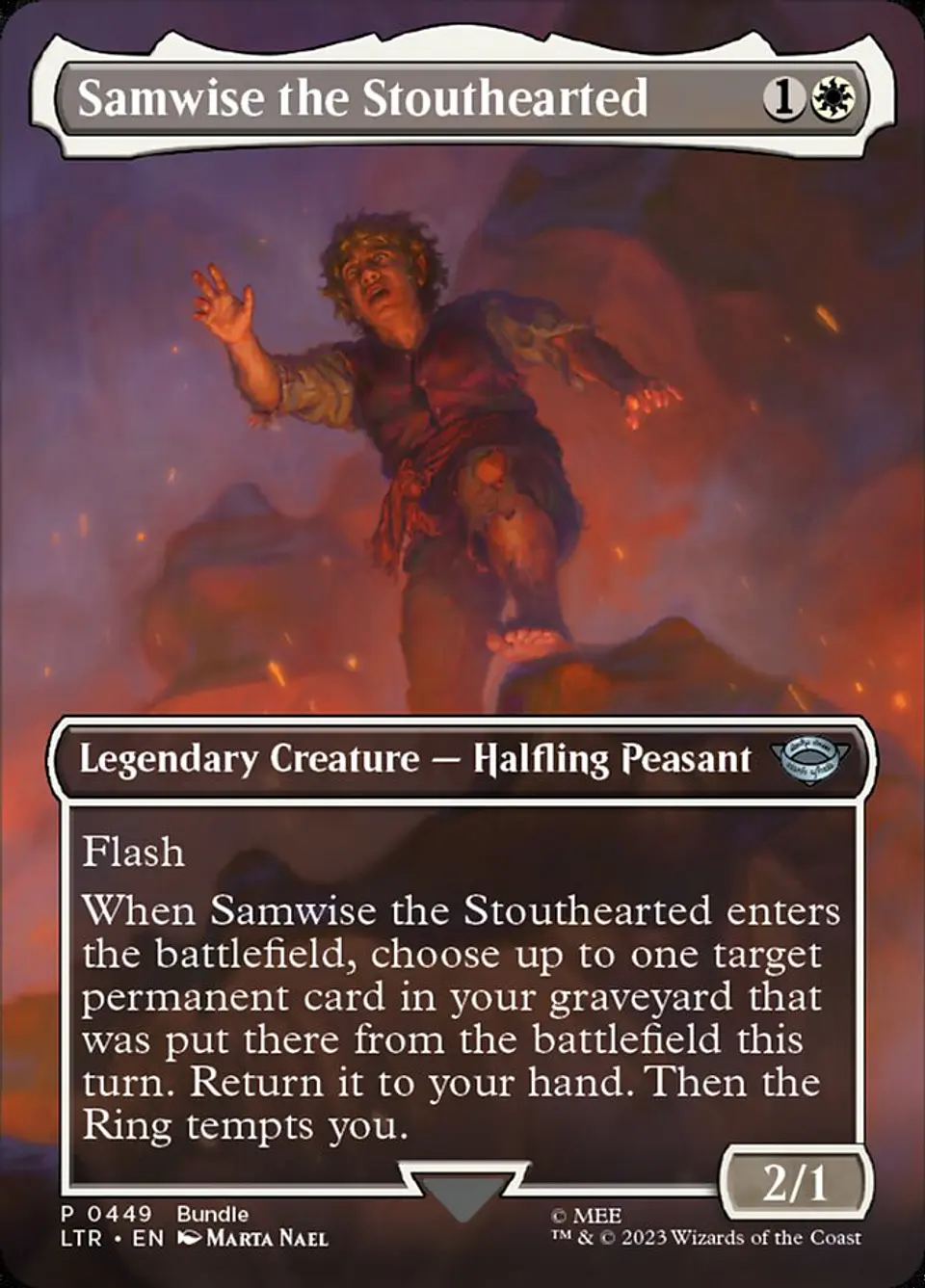 Samwise the Stouthearted (Borderless foil) | Inglés | NM | LTR 1