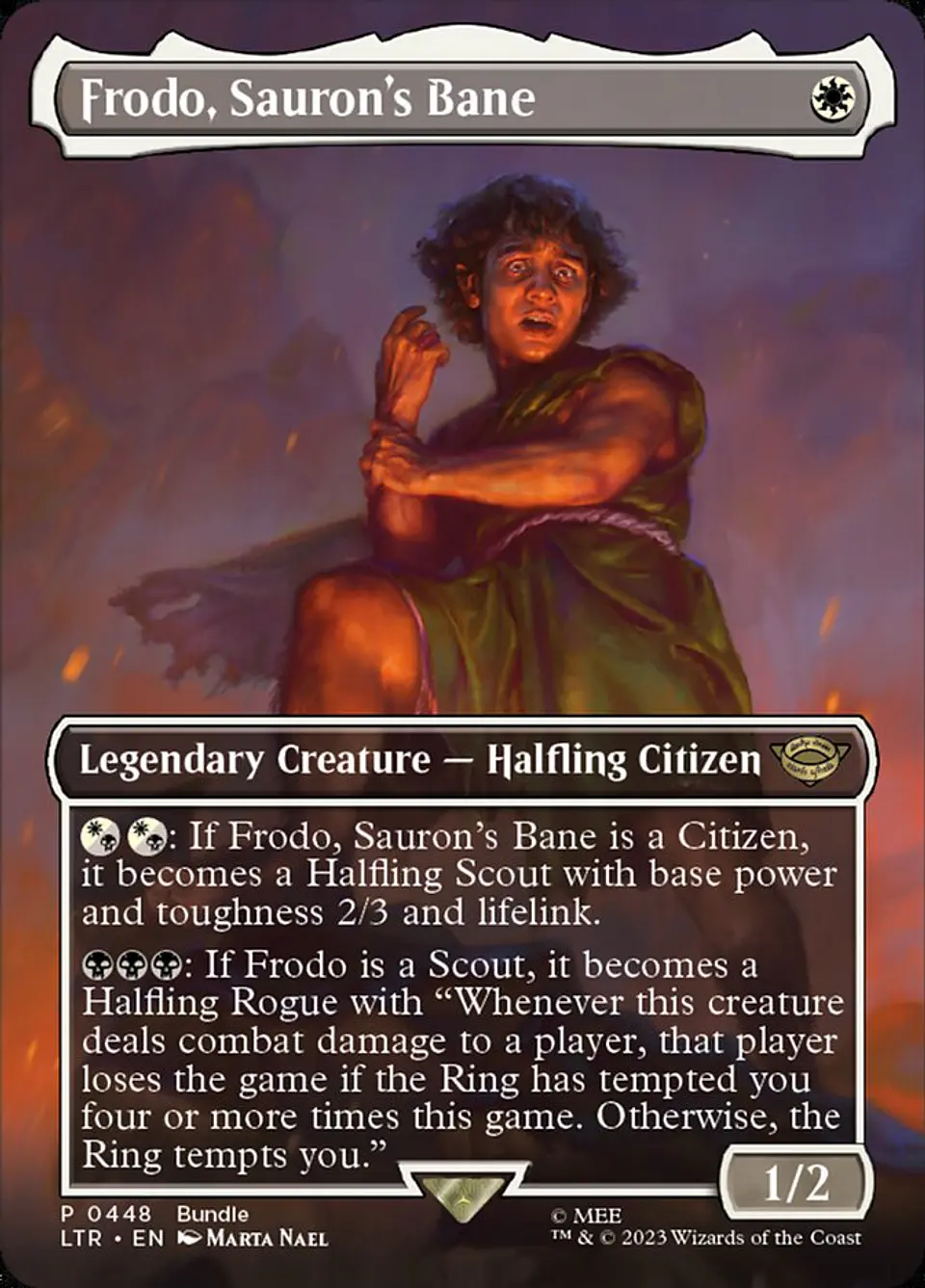 Frodo, Sauron's Bane (Borderless foil) | Inglés | NM | LTR 1