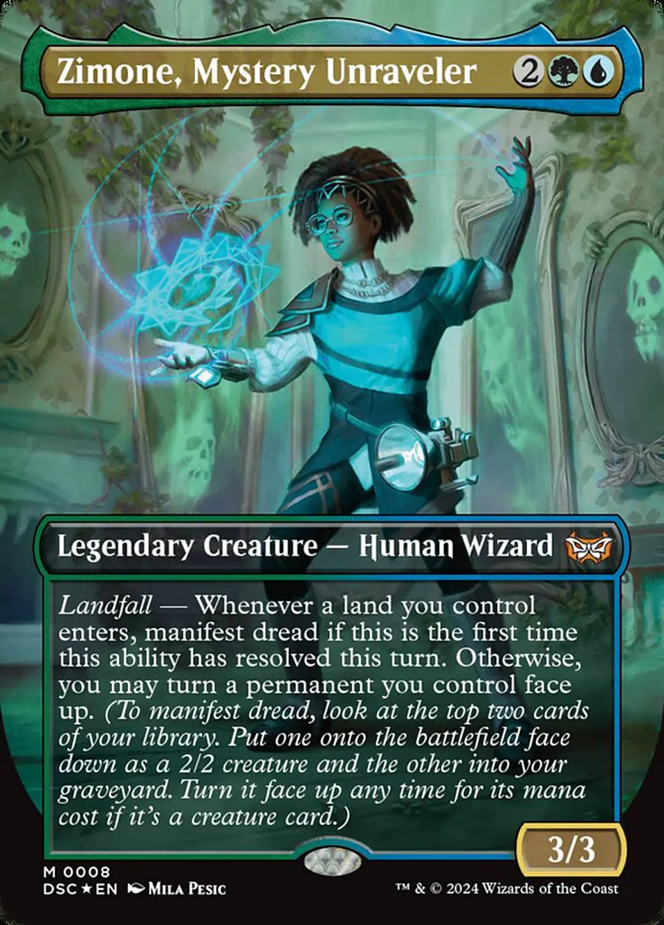 Zimone, Mystery Unraveler (Borderless foil) | Inglés | NM | DSC 1