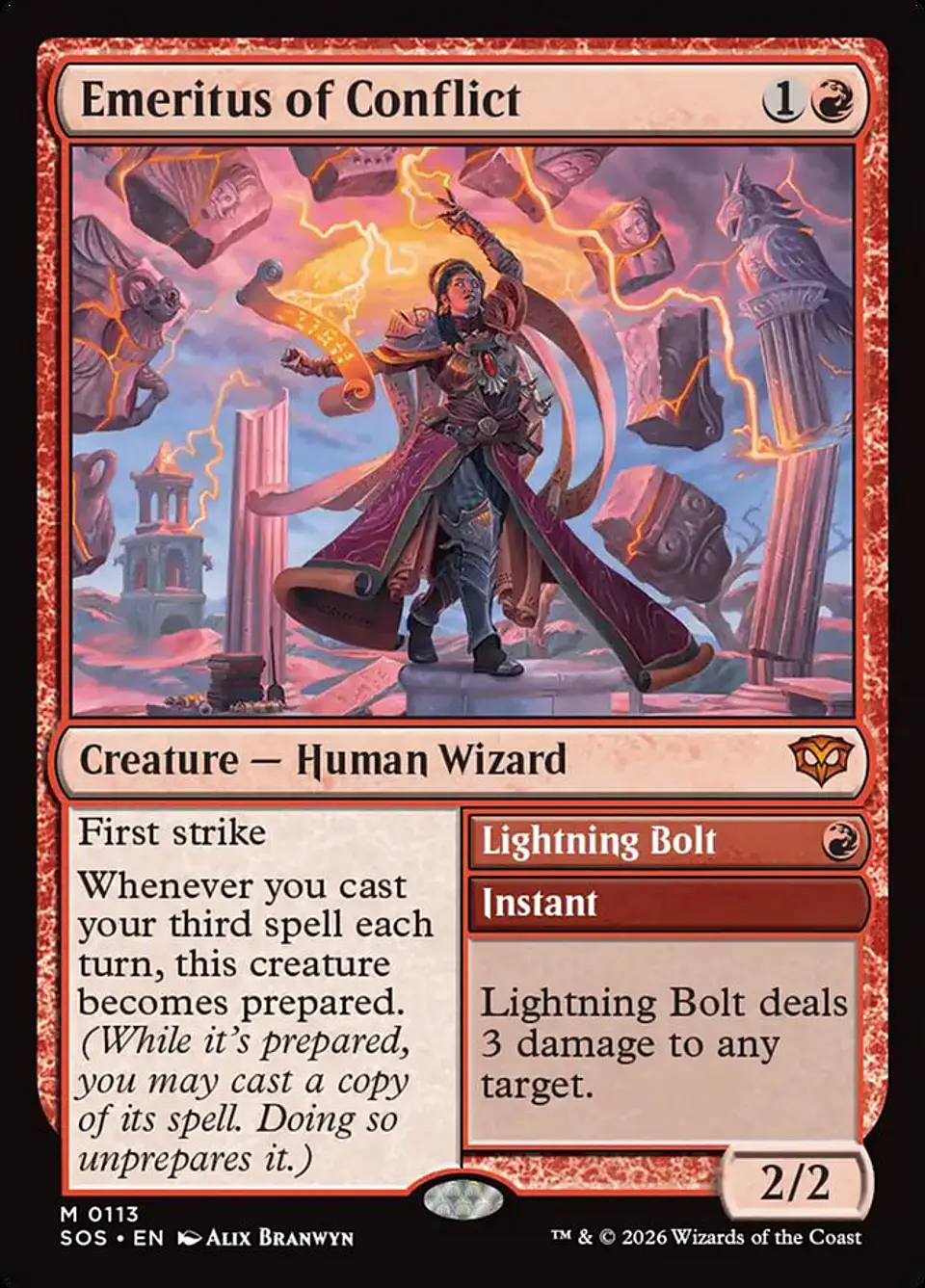 Emeritus of Conflict // Lightning Bolt | Inglés | NM | SOS 1