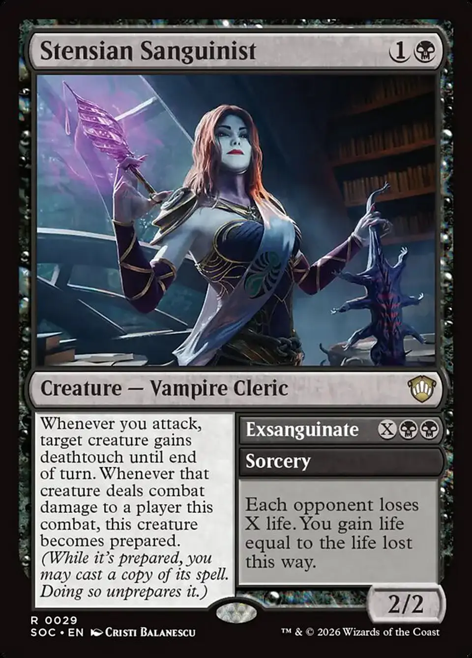 Stensian Sanguinist // Exsanguinate | Inglés | NM | SOC 1
