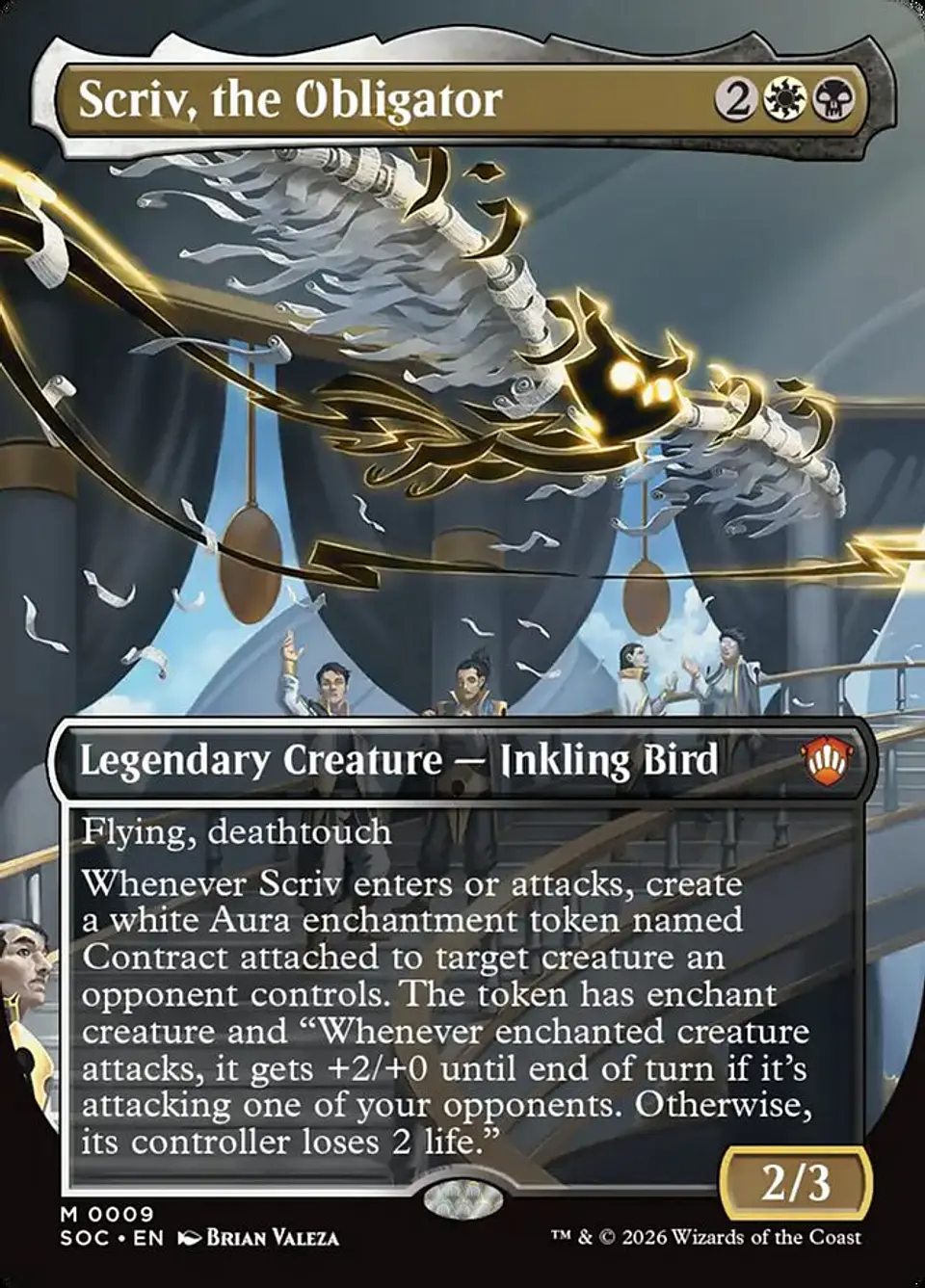 Scriv, the Obligator (Borderless foil) | Inglés | NM | SOC 1