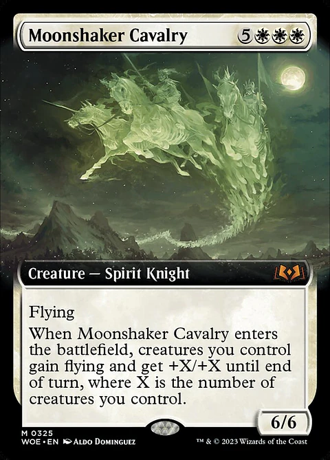 Moonshaker Cavalry (Extended Art foil) | Inglés | NM | WOE