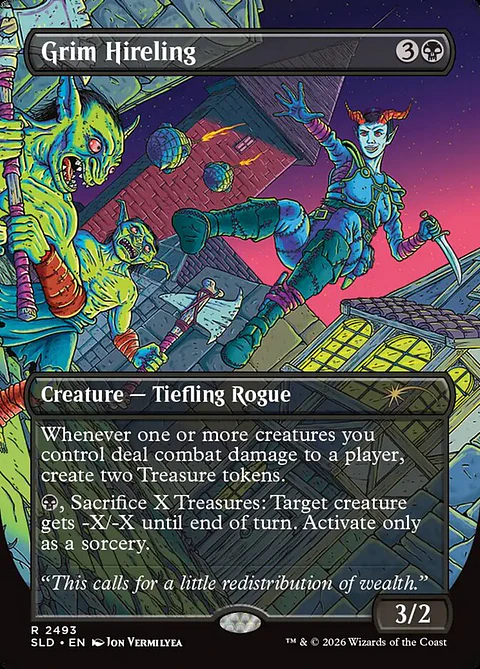 Grim Hireling (Borderless foil) | Inglés | NM | SLD