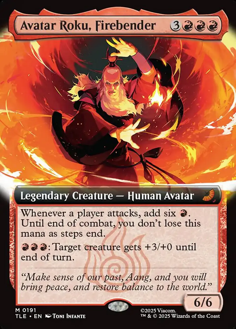 Avatar Roku, Firebender (Extended Art foil) | Inglés | NM | TLE 1
