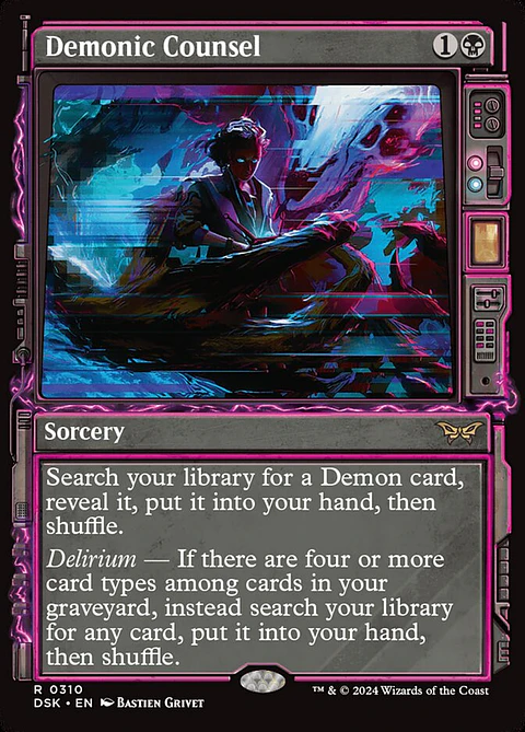 Demonic Counsel (Showcase foil) | Inglés | NM | DSK