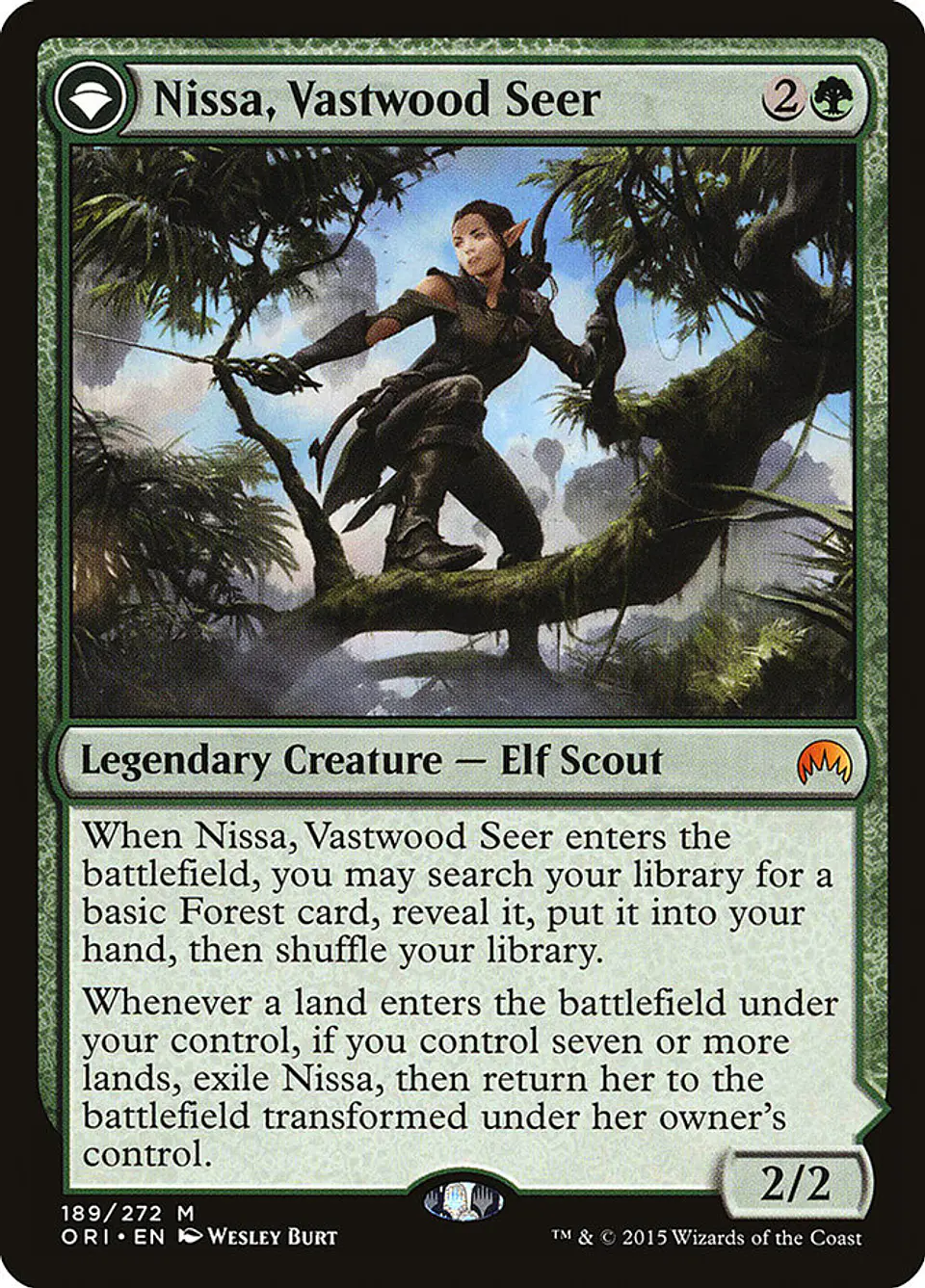Nissa, Vastwood Seer // Nissa, Sage Animist (foil) | Inglés | NM | ORI 1