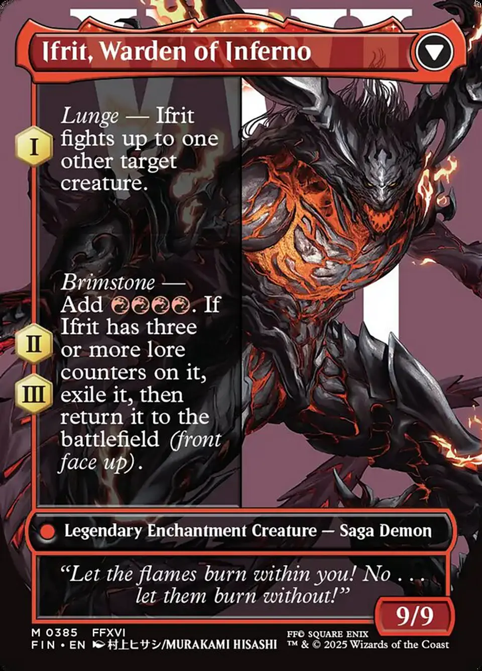 Clive, Ifrit's Dominant // Ifrit, Warden of Inferno (Borderless) | Inglés | NM | FIN 2