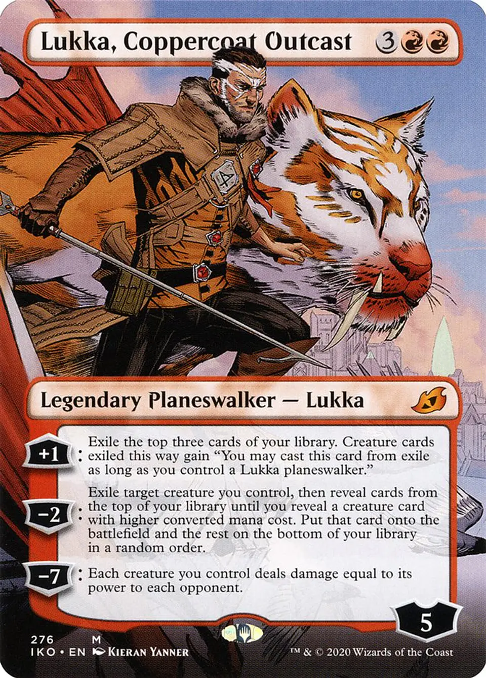 Lukka, Coppercoat Outcast (Borderless foil) | Inglés | NM | IKO 1