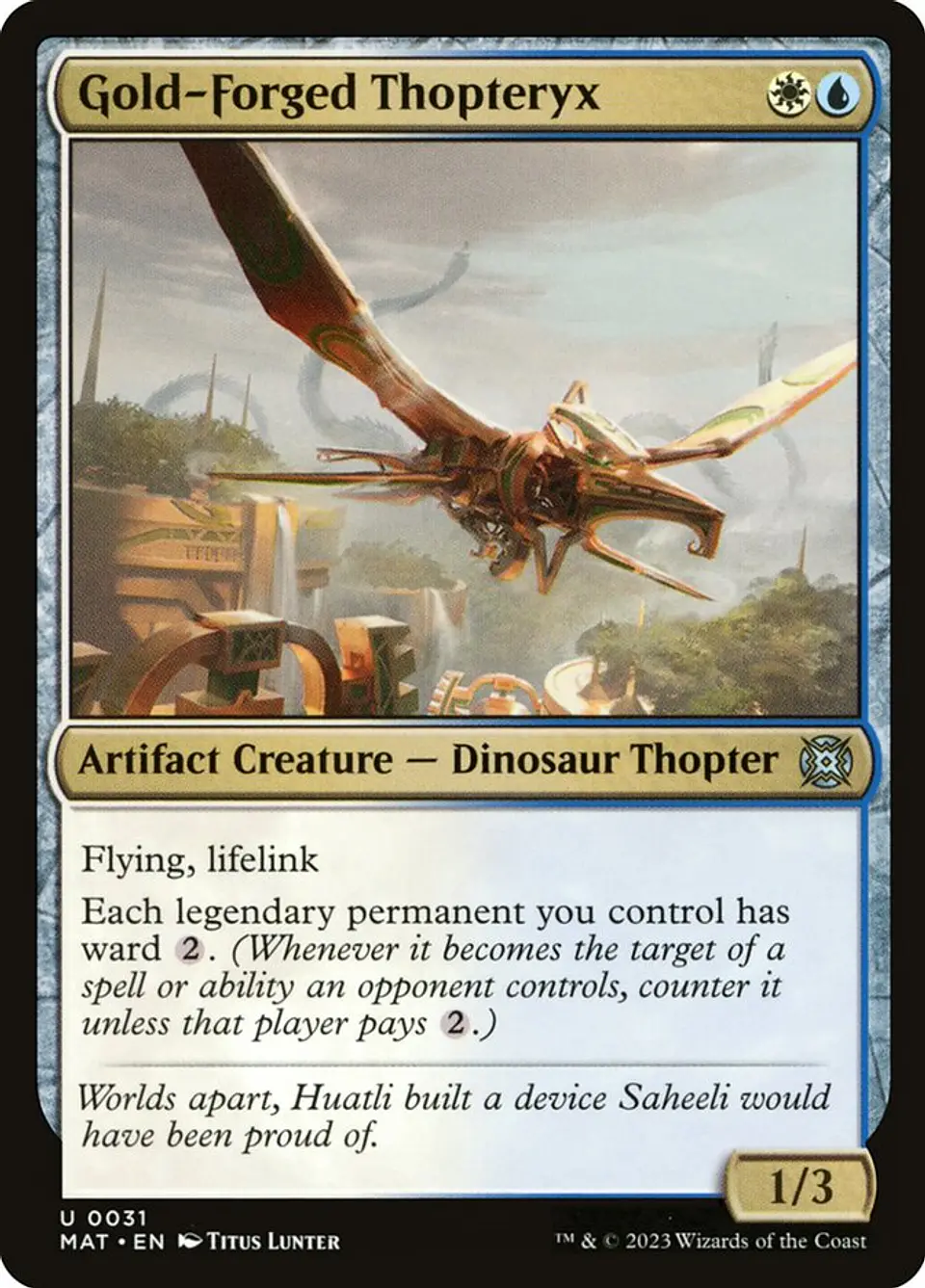 Gold-Forged Thopteryx (foil) | Inglés | NM | MAT 1