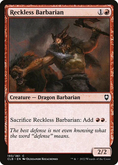 Reckless Barbarian | Inglés | NM | CLB