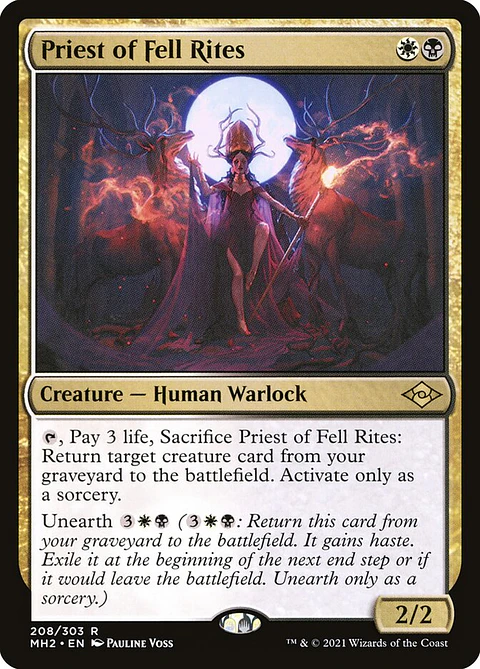 Priest of Fell Rites (foil) | Inglés | NM | MH2