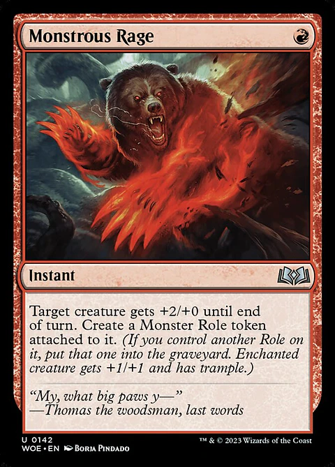 Monstrous Rage | Inglés | NM | WOE