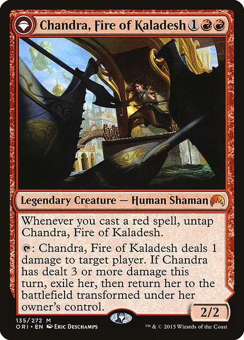 Chandra, Fire of Kaladesh // Chandra, Roaring Flame (foil) | Inglés | NM | ORI