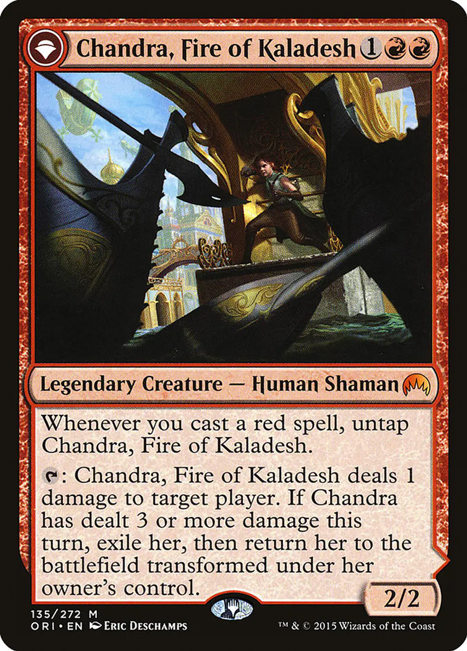Chandra, Fire of Kaladesh // Chandra, Roaring Flame (foil) | Inglés | NM | ORI 1