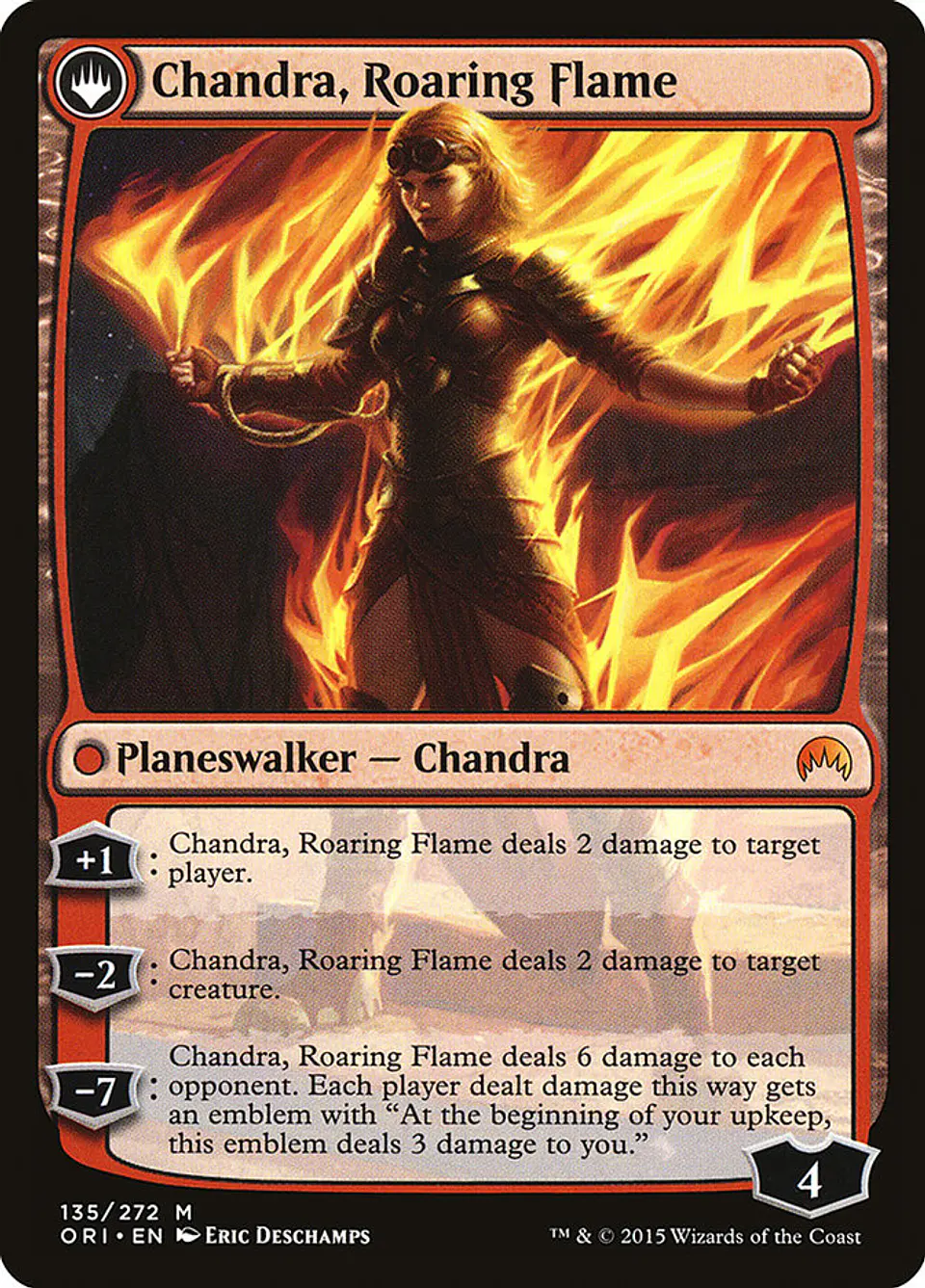 Chandra, Fire of Kaladesh // Chandra, Roaring Flame (foil) | Inglés | NM | ORI 2