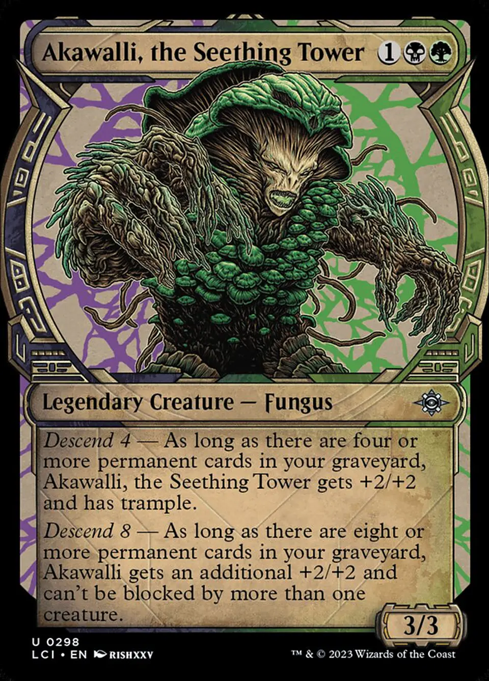 Akawalli, the Seething Tower (Showcase foil) | Inglés | NM | LCI 1