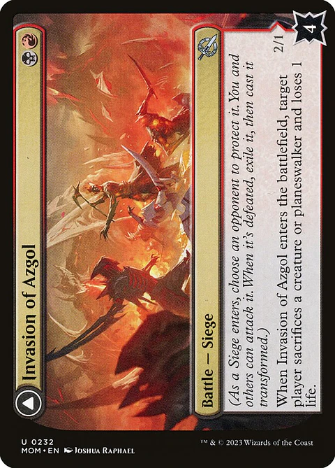 Invasion of Azgol // Ashen Reaper | Inglés | NM | MOM