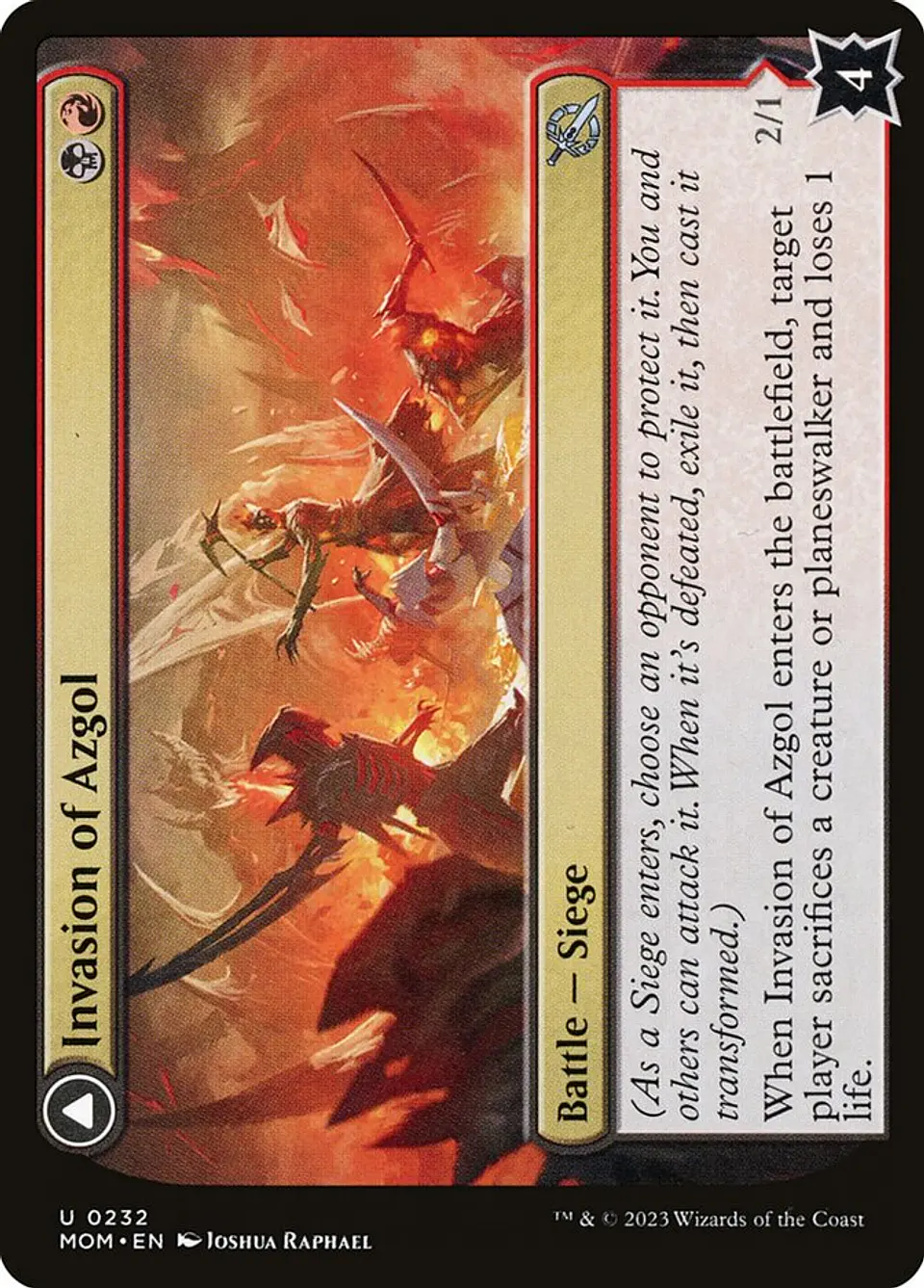 Invasion of Azgol // Ashen Reaper | Inglés | NM | MOM 1