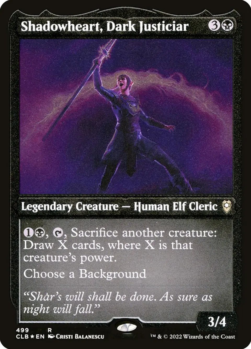 Shadowheart, Dark Justiciar (Etched) | Inglés | NM | CLB 1