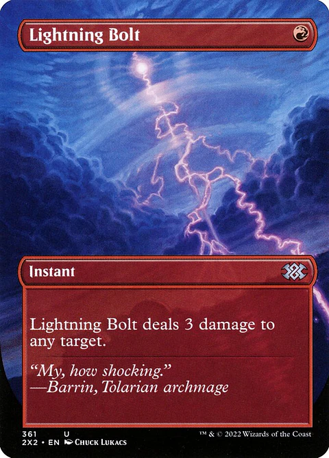 Lightning Bolt (Borderless foil) | Inglés | NM | 2X2