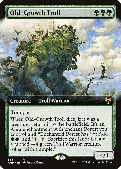 Old-Growth Troll (Extended Art foil) | Inglés | NM | KHM