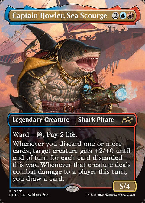 Captain Howler, Sea Scourge (Borderless foil) | Inglés | NM | DFT