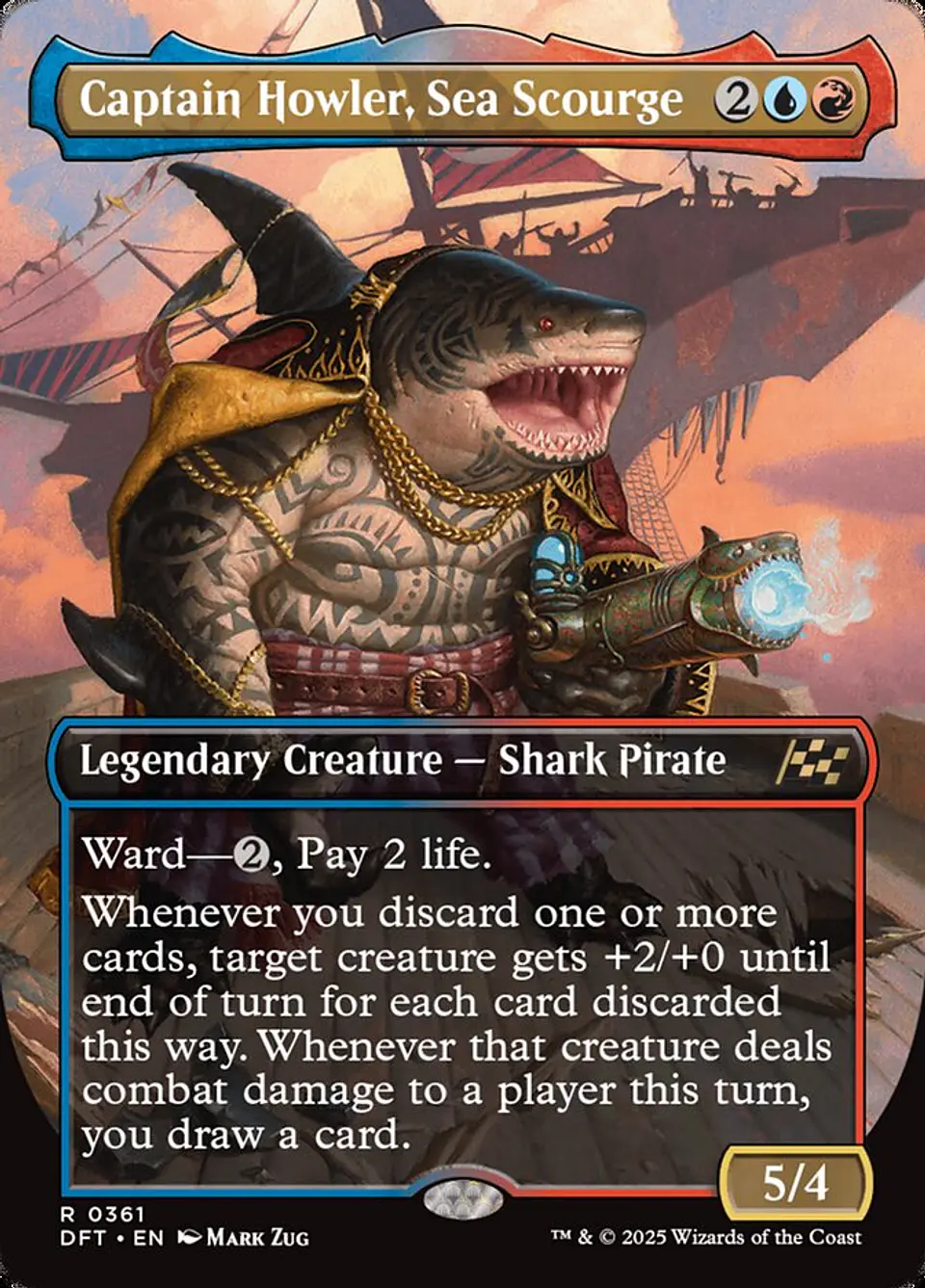 Captain Howler, Sea Scourge (Borderless foil) | Inglés | NM | DFT 1