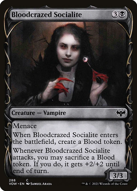Bloodcrazed Socialite (Showcase foil) | Inglés | NM | VOW