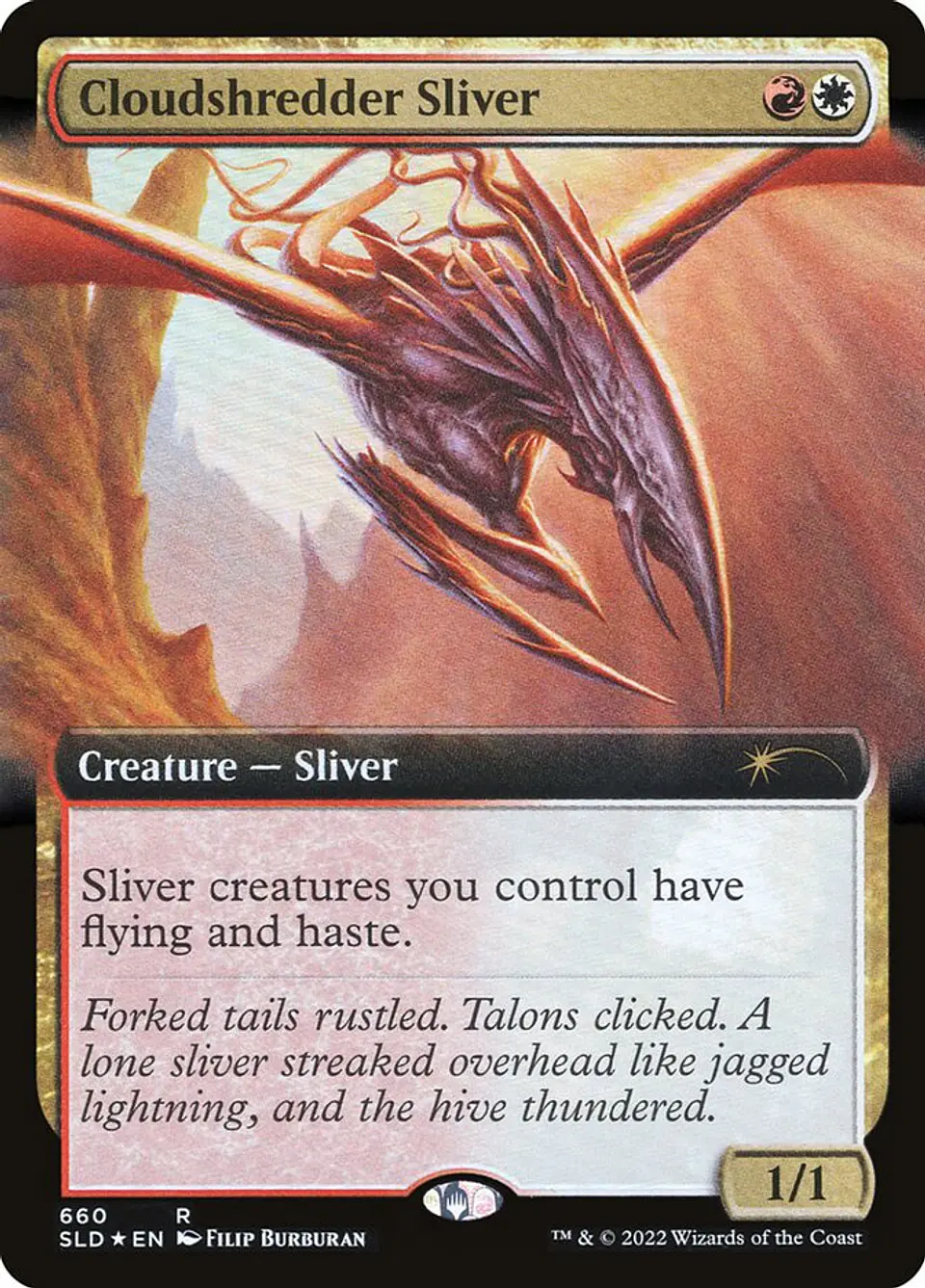 Cloudshredder Sliver (Extended Art foil) | Inglés | NM | SLD 1