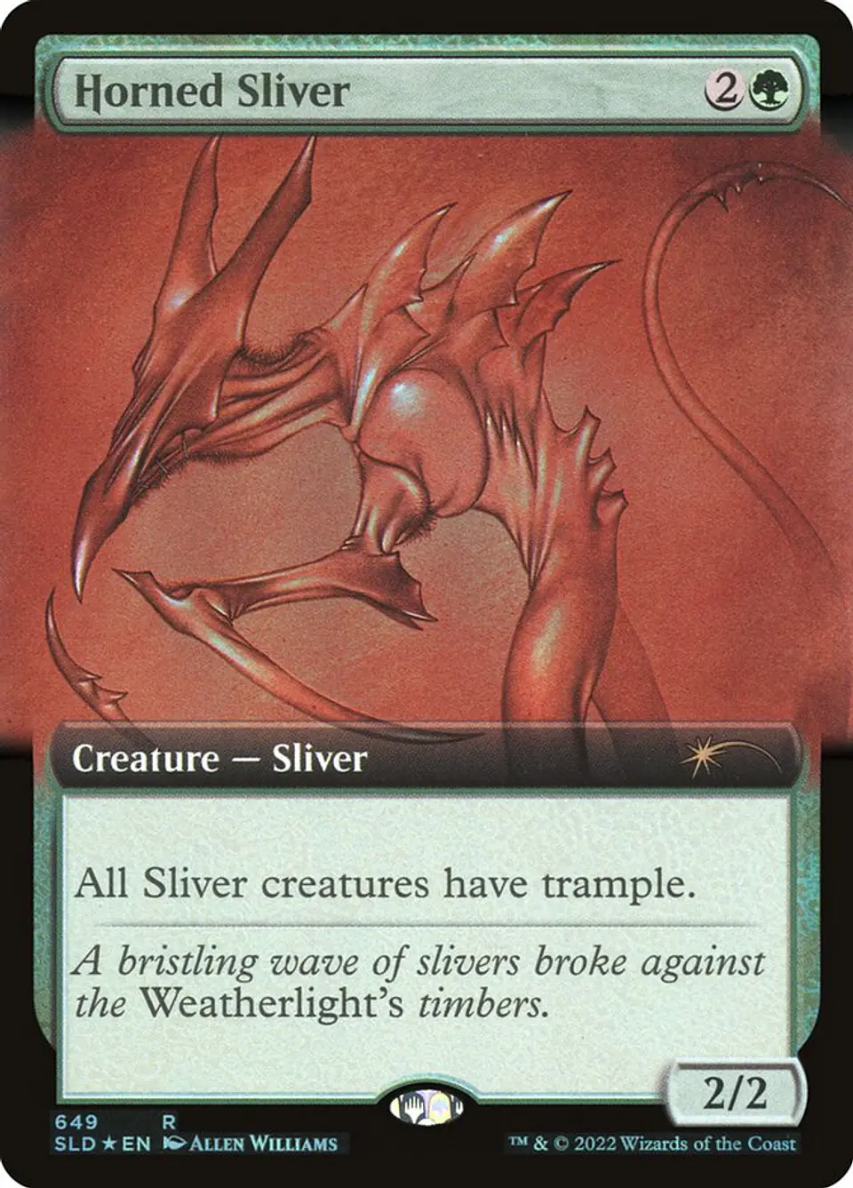Horned Sliver (Extended Art foil) | Inglés | NM | SLD 1