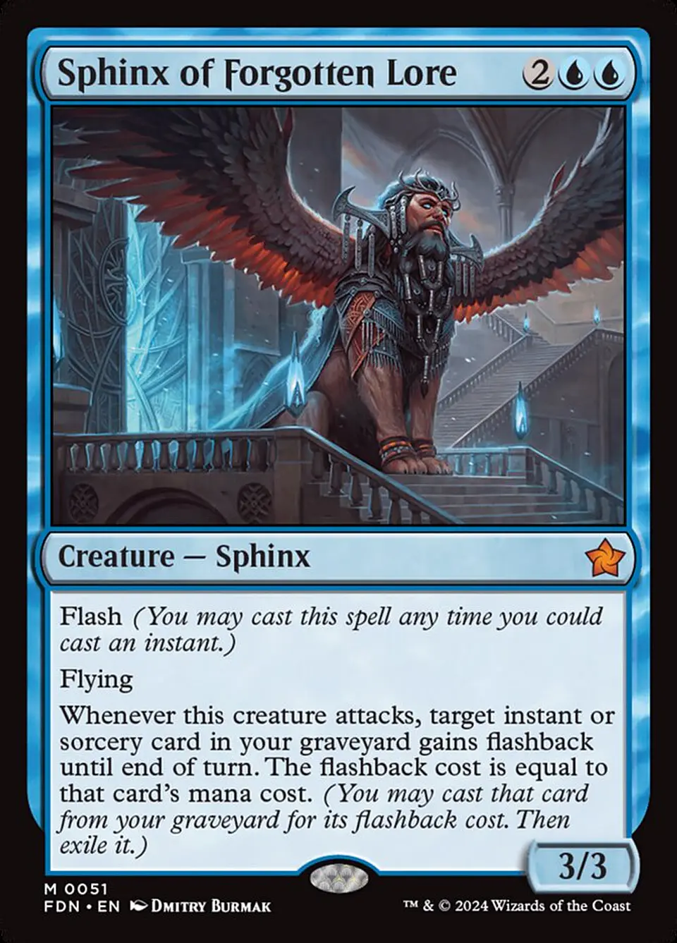 Sphinx of Forgotten Lore (foil) | Español | NM | FDN 1