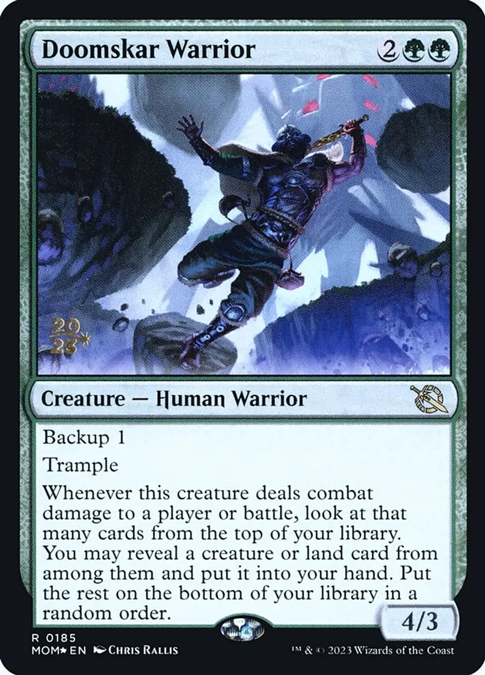 Doomskar Warrior (Launch foil) | Español | NM | PMOM 1